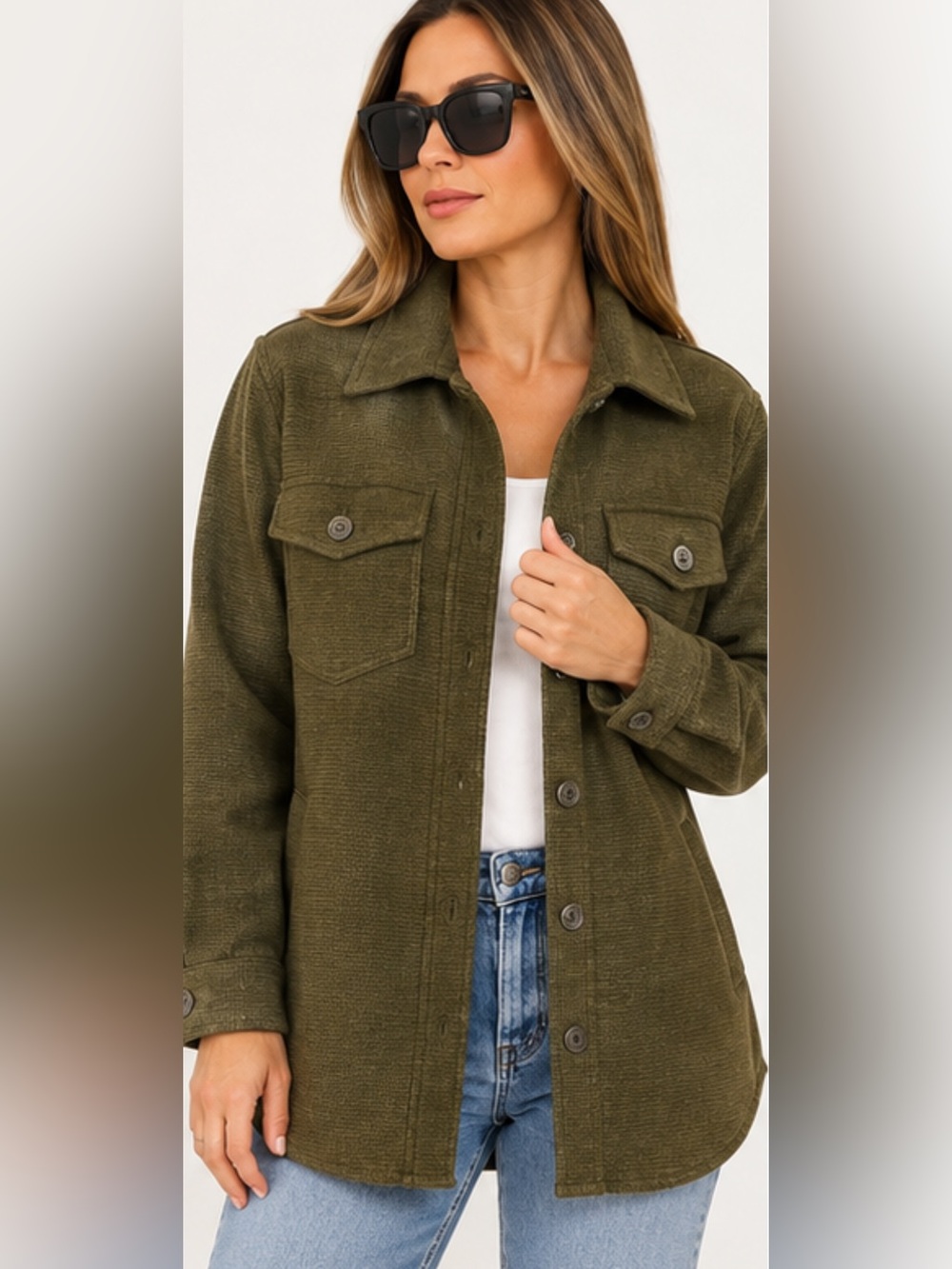 NWT RD Style Green Black Plaid Jacket Shacket Size S New with Tags